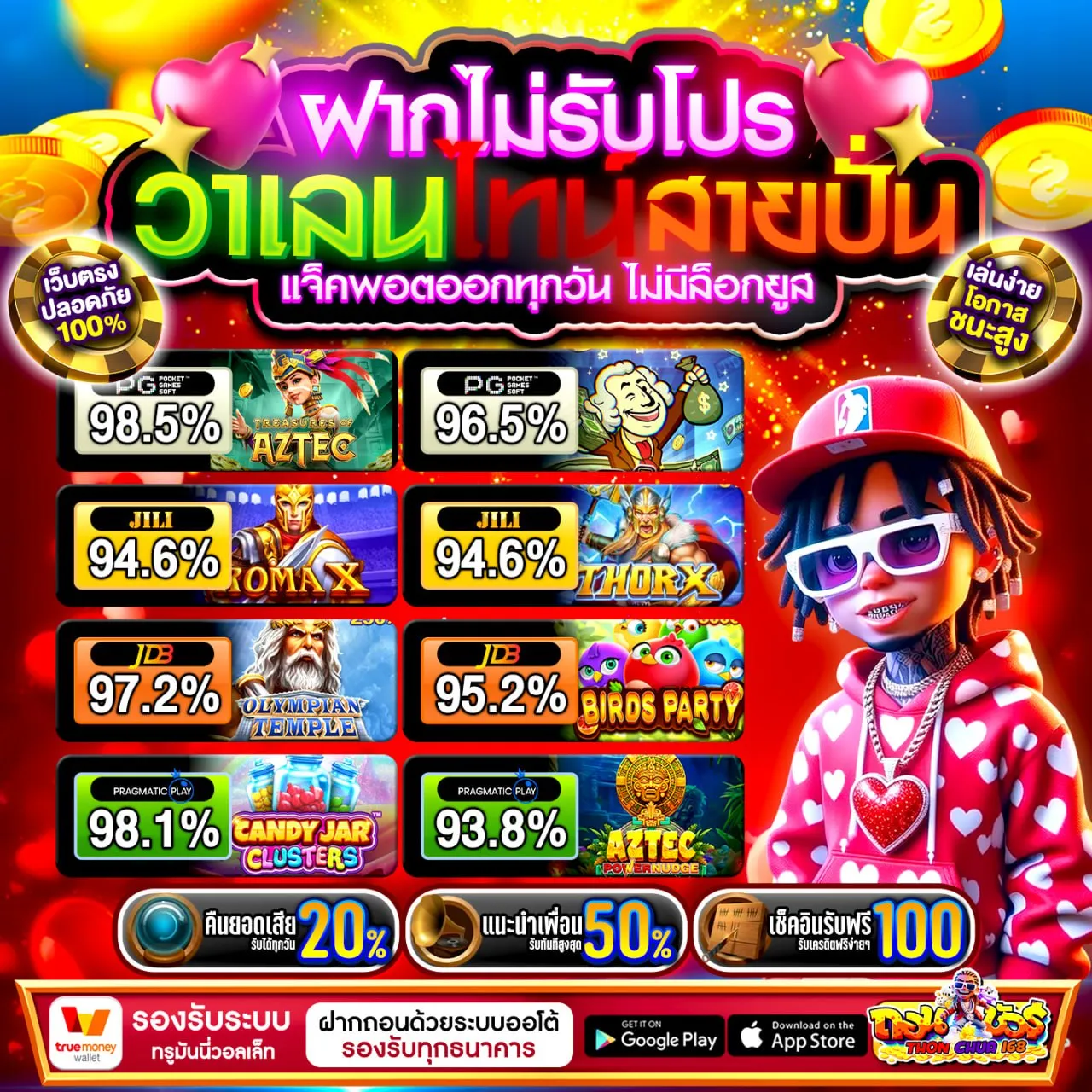 เครดิตฟรี ถอนชัวร์168